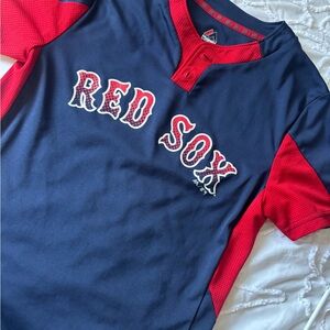 Majestic Red and Blue Red Sox Jersey